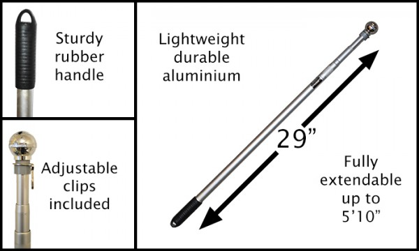 Hand held Telescopic Flagpole